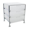 Kartell - Mobil 3 Container With Feet - ice coloured/opal/frame chrome