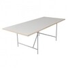 Richard Lampert - Eiermann 1 - Tafel midden - wit/eikenk./onderstel zilver/incl. hoogteverstelling 3,5cm/200x90cm