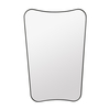 Gubi - Gio Ponti F.A.33 Rectangular Wall Mirror M - black brass/WxHxD 54x80x2,5cm