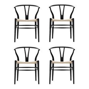Carl Hansen - Set de 4 chaises CH24 Wishbone structure chêne
