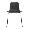 NORR 11 - Langue Stack Dining Chair - Stoel - antraciet zwart/plastic/frame zwart