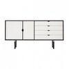 Andersen Furniture - Andersen Furniture S6 - Sideboard blanc - chêne noir/ blanc alpino/chêne laqué noir/163 x 43 x 80 cm