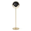 Gubi - Multi-Lite - Lampe de plancher laiton - noir/abat-jour noir/H 148cm, Ø 39cm/structure laiton