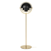Gubi - Multi-Lite - Lampe de plancher laiton - noir/abat-jour noir/H 148cm, Ø 39cm/structure laiton