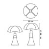 Martinelli Luce - Pipistrello LED Table Lamp dimmable - line drawing