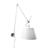 Artemide - Tolomeo Mega Parete Satin Wandleuchte - aluminium/Satinschirm/BxH 97x110cm/Ø 32cm/Dimmer