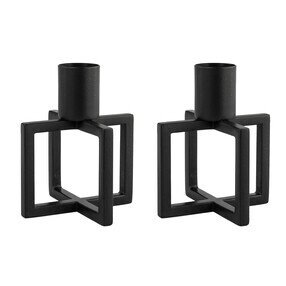 Hana - OneFlame Kerzenständer 2er Set H 8,3cm