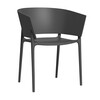Vondom - Africa - Armleunstoel - zwart/mat/H x W: 75 x 58cm/voor binnen en buiten geschikt