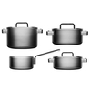 iittala - Tools Topfset 4-teilig - edelstahl/Kasserolle ohne Deckel 2l/Kochtopf 2l + 3l + 4l