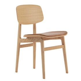 NORR 11 - NY11 Dining Chair Leder Gestell Eiche Natur