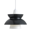 Louis Poulsen - Doo-Wop - Suspension - gris foncé/revêtu par poudre intérieur/câble blanc/H 24.5cm/Ø 28.3cm