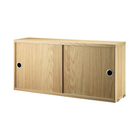 String - String System Cabinet with Doors Depth 20cm