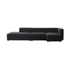 HAY - Mags Lounge Sofa Chaiselongue rechts - schwarz/Stoff Divina 191/304x127.5x67cm