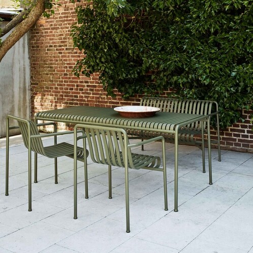 HAY Palissade Outdoor-Möbelkollektion, grüne Metallstühle und Tisch, modernes Design, robust, für Garten. - Special Edition Palissade Gartentisch 170x90cm