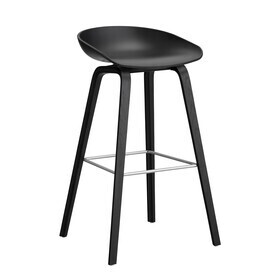 HAY - AAS 32 2.0 Bar Stool High Black Lacquered Oak