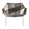 Moroso - Tropicalia - Fauteuil avec accoudoirs - naturel/capuchons antidérapant PVC/structure acier inoxy/94x78x87cm