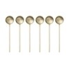 ferm LIVING - Fein Small Löffel 6er-Set - messing/LxB 9x2.5cm