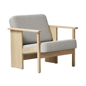 Form & Refine - Fauteuil lounge chêne blanc huilé Block
