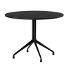 HAY - About a Table AAT20 Esstisch rund Ø100cm - schwarz/Tischplatte Laminat/Kante schwarz/4 Beine