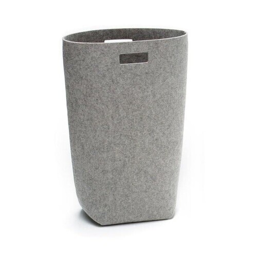 Hey-Sign - Hey-Sign Felt Laundry Basket - light grey/35x69cm/without cutout lettering