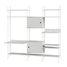 String - Shelf With 2 Cabinets and Media Shelf 180x200x30cm