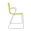 Arper - Catifa 46 0287 - Fauteuil bicolore pied chromé - blanc/jaune/coque brillant/dedans mat/support métal chromé/nouvelle couleur