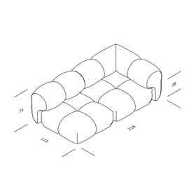 OUT Objekte unserer Tage - Sander 03 2.5 Seater Sofa Left