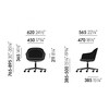 Vitra - Vitra Softshell Chair Bürostuhl - Strichzeichnung