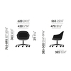 Vitra - Vitra Softshell Chair Bürostuhl - Strichzeichnung