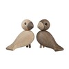Kay Bojesen Denmark - Lovebirds/vogels - Houten figuren - bruin/2 figuren/H. 8,8cm