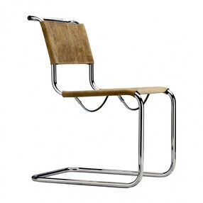 Thonet - S 33 Pure Materials  Cantilever Chair buffalo leather