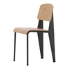 Vitra - Standard - Chaise   - chêne foncé/structure laquée noire foncé