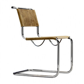 Thonet - Chaise cantilever S 33 Pure Materials cuir de buffle