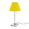 Luceplan - Costanzina Table Lamp With Base - smart yellow/frame aluminium/foot 14cmx14cm