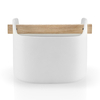 Eva Solo - Eva Solo Toolbox - Boîte à ustensiles bas - blanc/mat/1 poignée en chêne/LxPxH 19.2x12x15cm