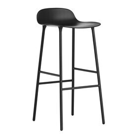 Normann Copenhagen - Form Bar Stool Steel Base 75cm