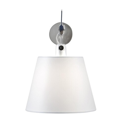 Artemide - Tolomeo Parete Diffusore Satin - silber/Seide/Ø32cm/BxH 48.8x40.6cm