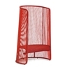 Moroso - Husk L - Fauteuil - rouge/tressée à la main/capuchons en polypropylène réglable/100x140x70cm/structure acier laquée