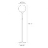Artemide - Castore Terra Floor Lamp - line drawing