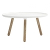 Normann Copenhagen - Tablo Beistelltisch Ø78cm - weiß/Gestell esche/Ø78cm