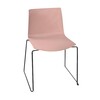 Arper - Catifa 46 0278 Chair Unicoloured Skids Black - rose/seat shell glossy/inside matt/frame black matt V39/new colour