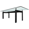 Cassina - Le Corbusier LC6 Tisch Cassina - kristallglas/225 x 85cm/Gestell schwarz matt lackiert