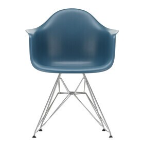 Vitra - Chaise avec accoudoirs Eames DAR RE chromé