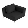 Softline - Lotus Sofa Corner Elements - anthracite/fabrics felt 610/WxHxD 98x82x98cm/incl. 1 cushion