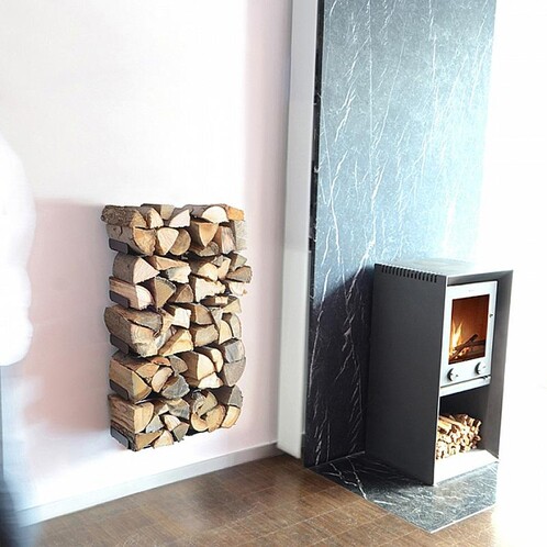 Radius - Wooden Tree Firewood Shelf