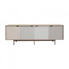 Andersen Furniture - Andersen Furniture S1 - Sideboard coloré - Doeskin, Iron, Silver, Iron/chêne savonné/L 200 x D 50 x H 68 cm