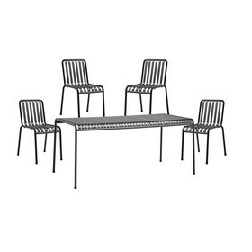 HAY - Palissade Gartenset Tisch + 4 Gartenstühle