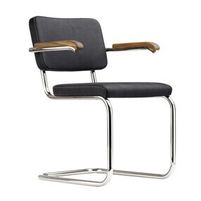 Thonet - S 64 PV Pure Materials Freischwinger Armlehnstuhl Nussbaum