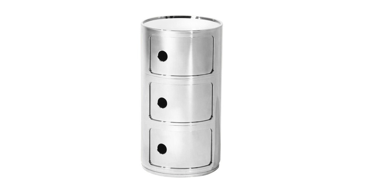 Kartell Componibili 3 Metallic Container | AmbienteDirect