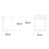 Thonet - Thonet B 117 Bedside Table - line drawing